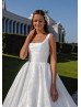 Square Neck Ivory Satin Lace Simple Wedding Dress Square Neck Ivory Satin Lace Simple Wedding Dress